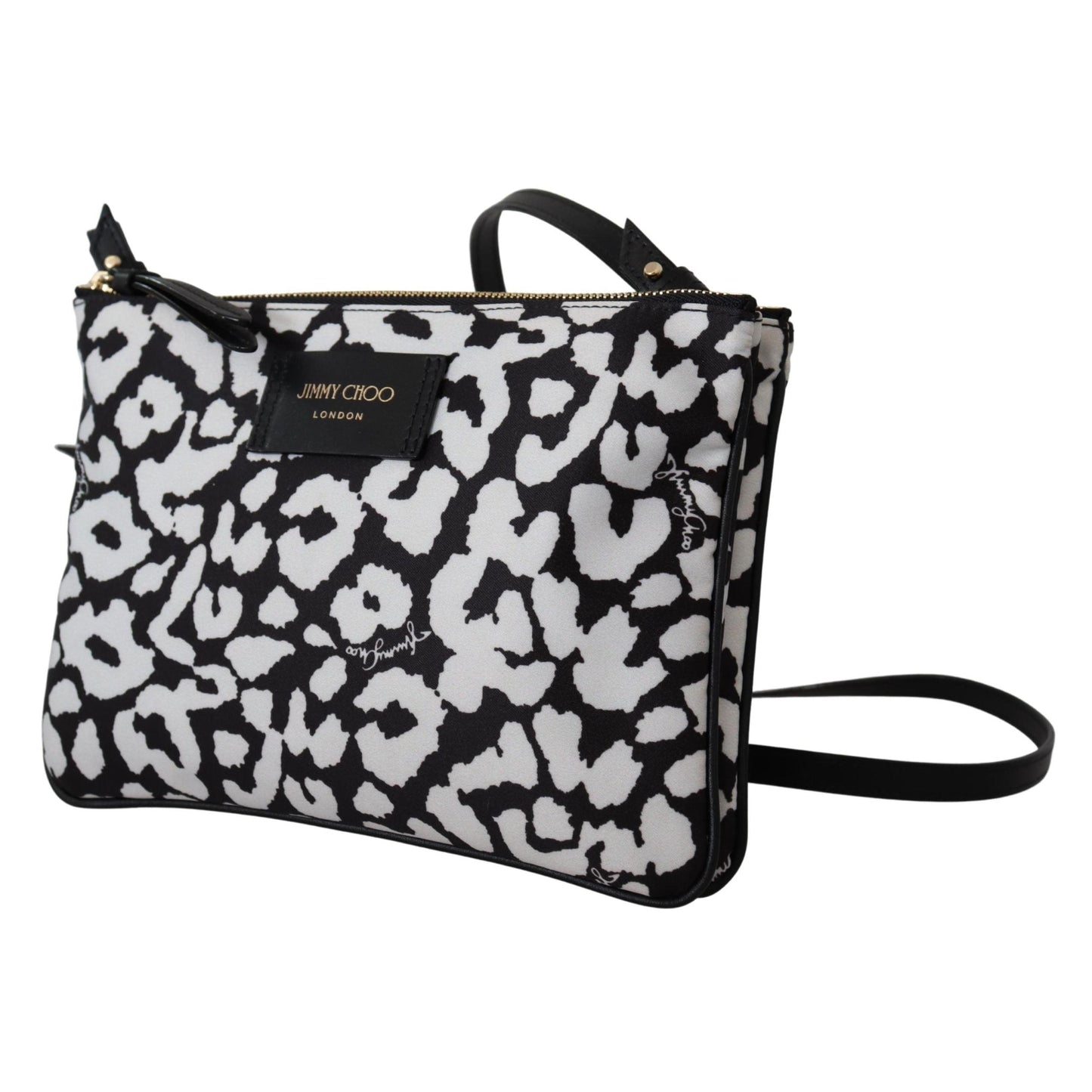 White & Black Nylon Candice Clutch Shoulder Bag - coffeewithmee2