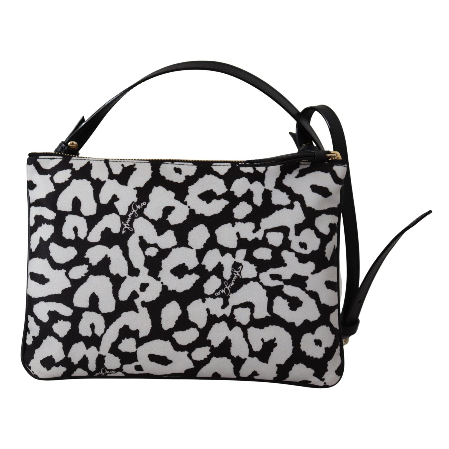 White & Black Nylon Candice Clutch Shoulder Bag - coffeewithmee2