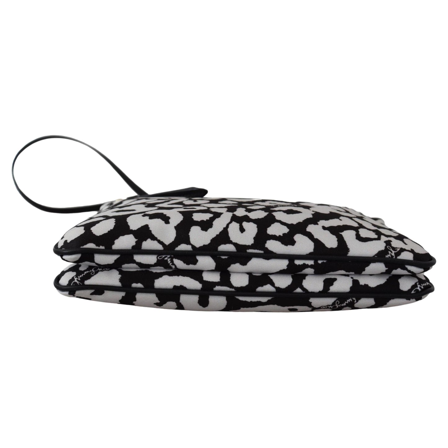 White & Black Nylon Candice Clutch Shoulder Bag - coffeewithmee2