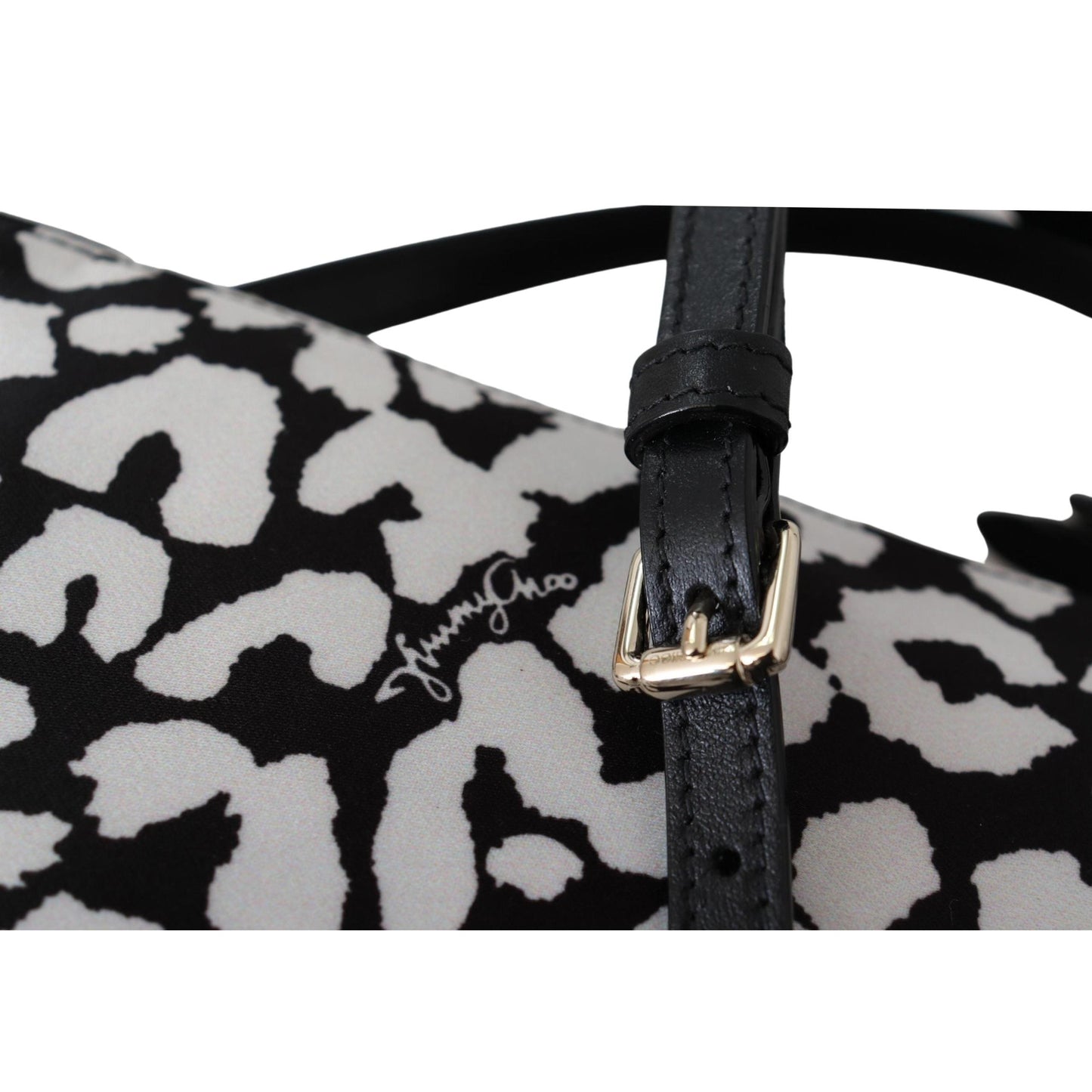 White & Black Nylon Candice Clutch Shoulder Bag - coffeewithmee2