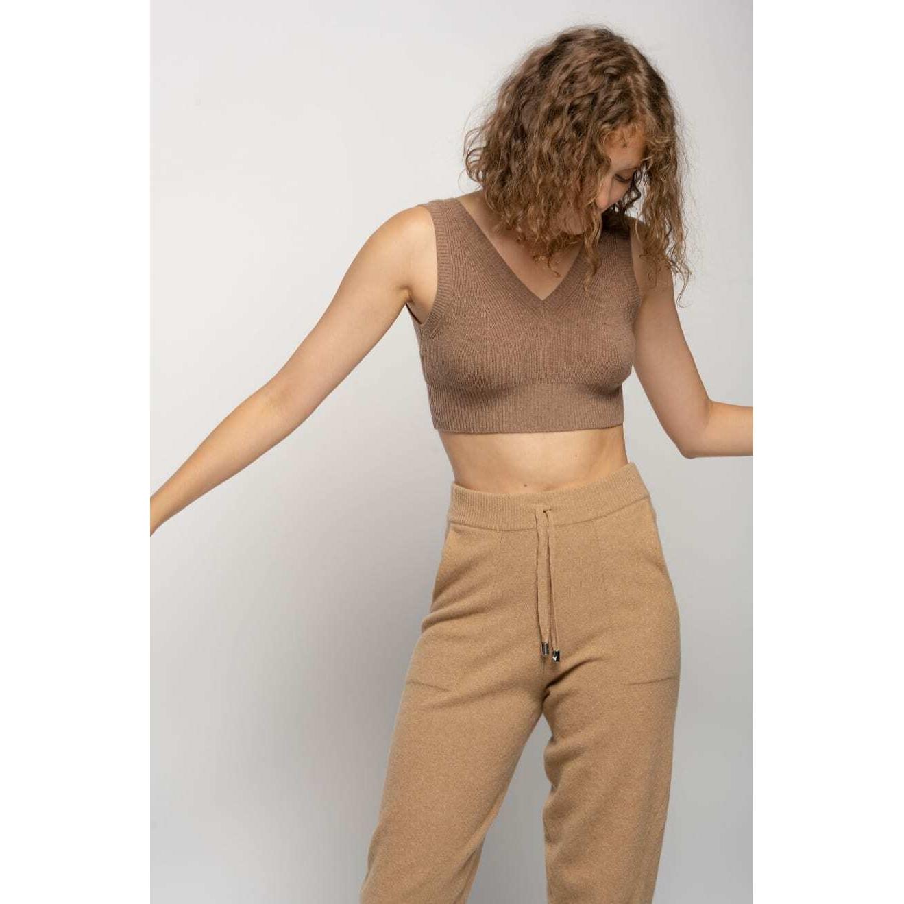 Brown Wool Jogging Pants