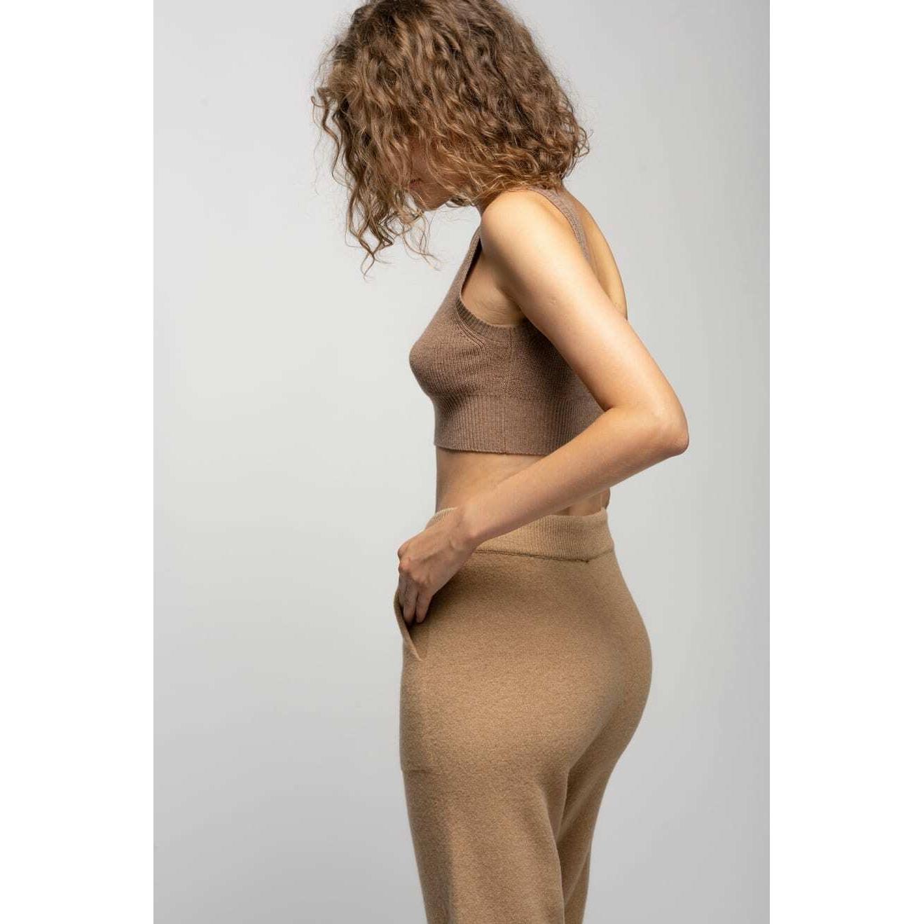 Brown Wool Jogging Pants