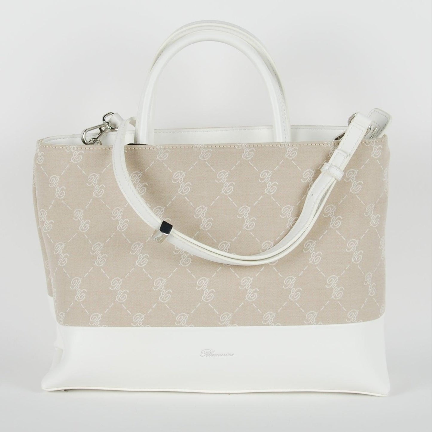 White Cotton & Pu Diane Handbag - coffeewithmee2