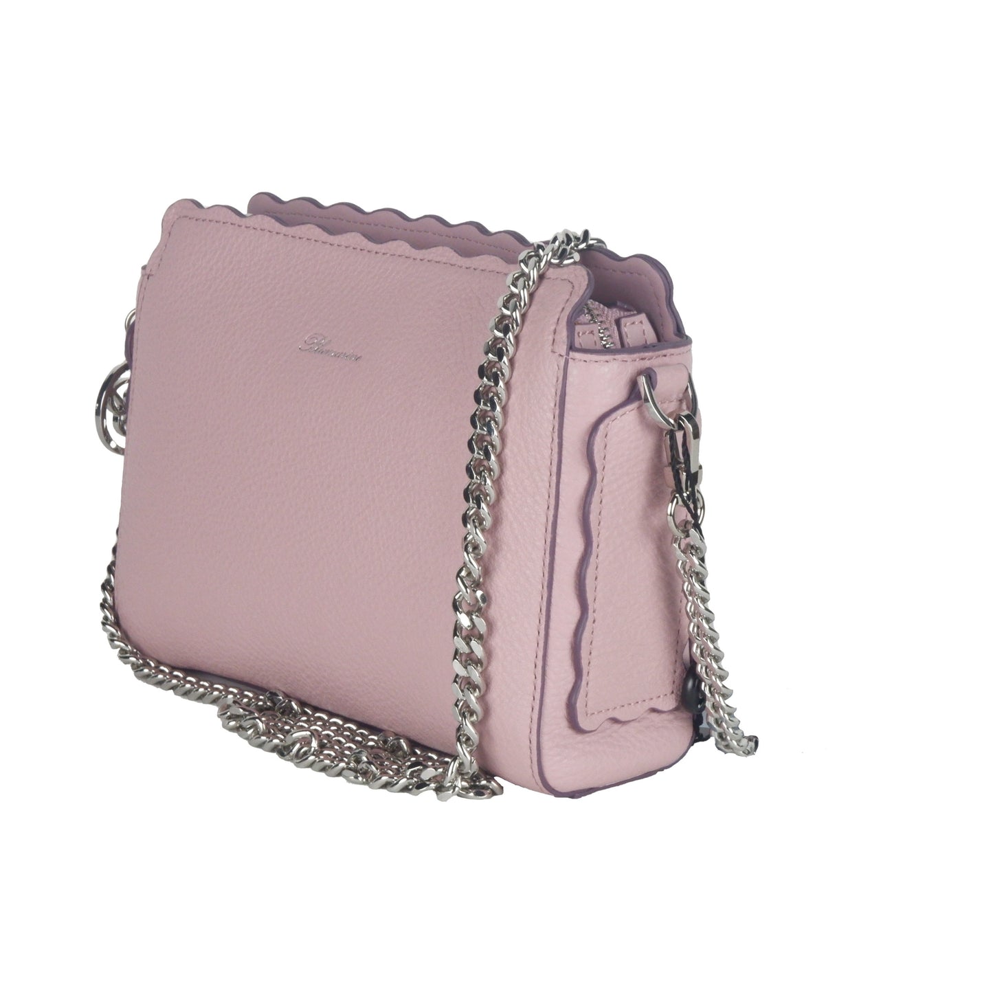 Pink Calf Leather Small Shoulder Bag - coffeewithmee2