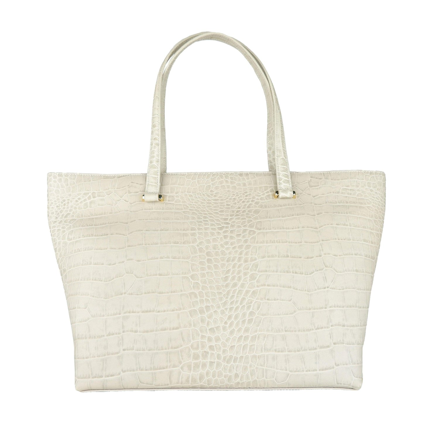 White Calf Leather Class Handbag - coffeewithmee2