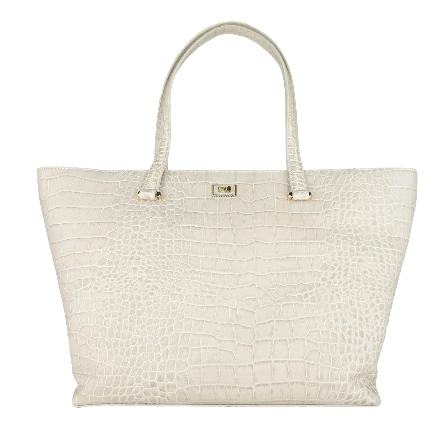 White Calf Leather Class Handbag - coffeewithmee2