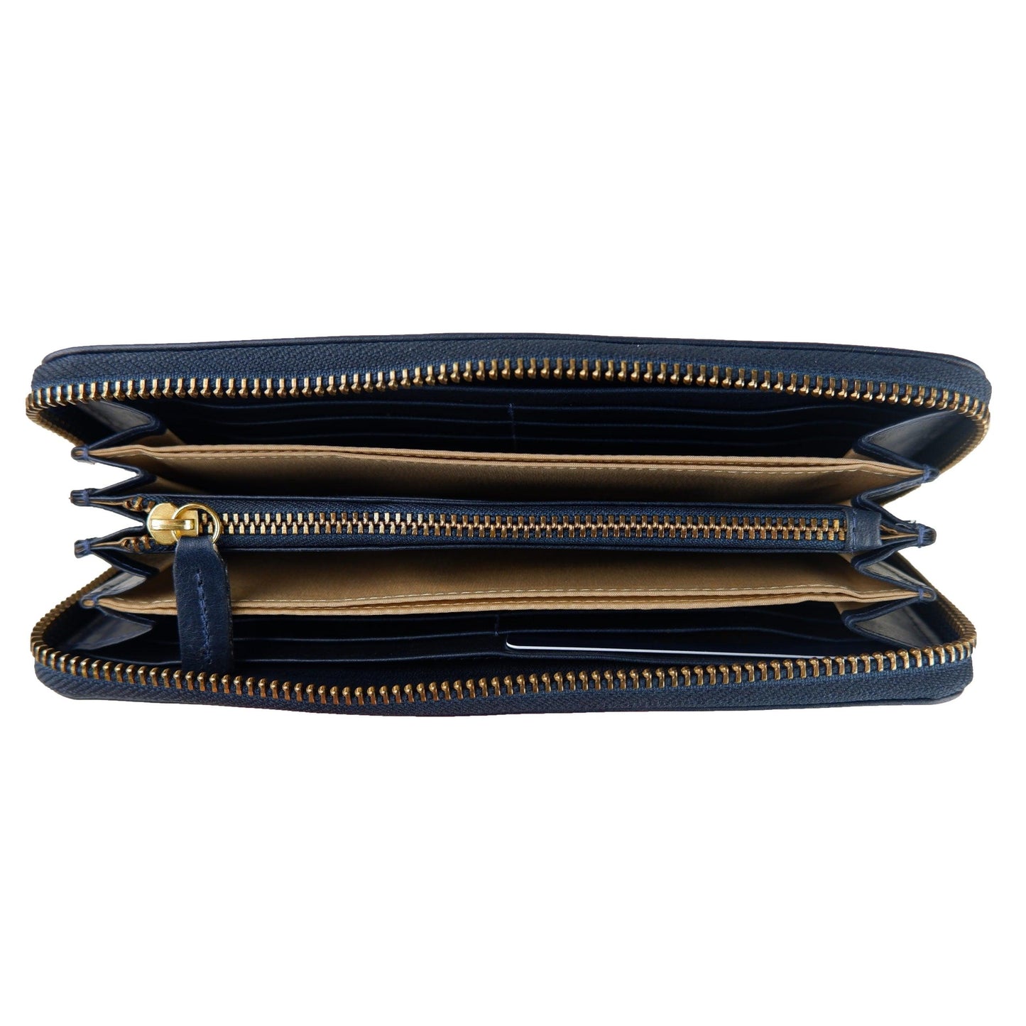 Dark Blue Calf Leather Wallet - coffeewithmee2