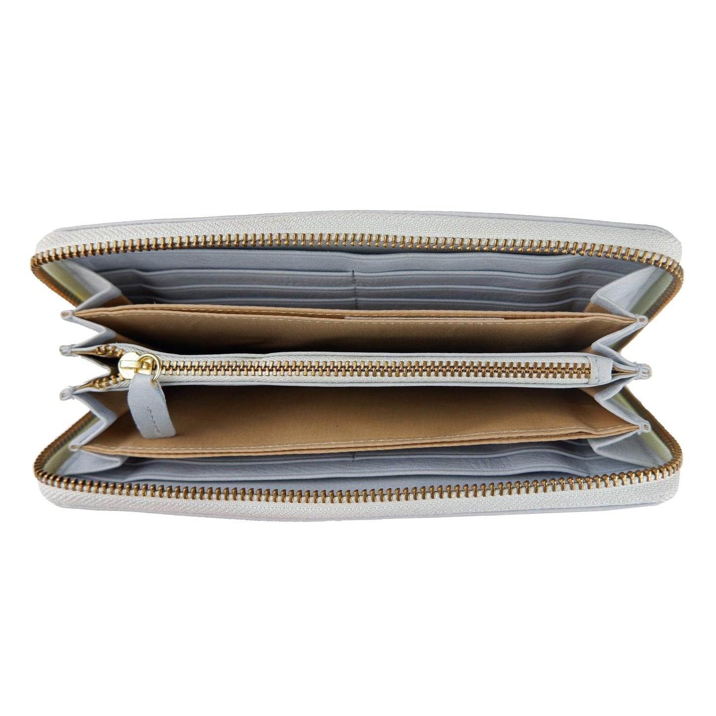 Grey Calf Leather Wallet - coffeewithmee2