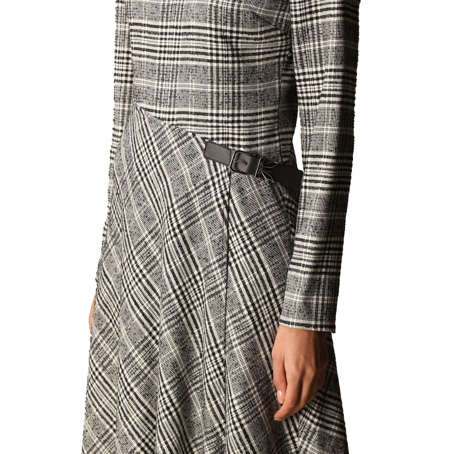 Tartan Patterned Wool & Viscose Dress