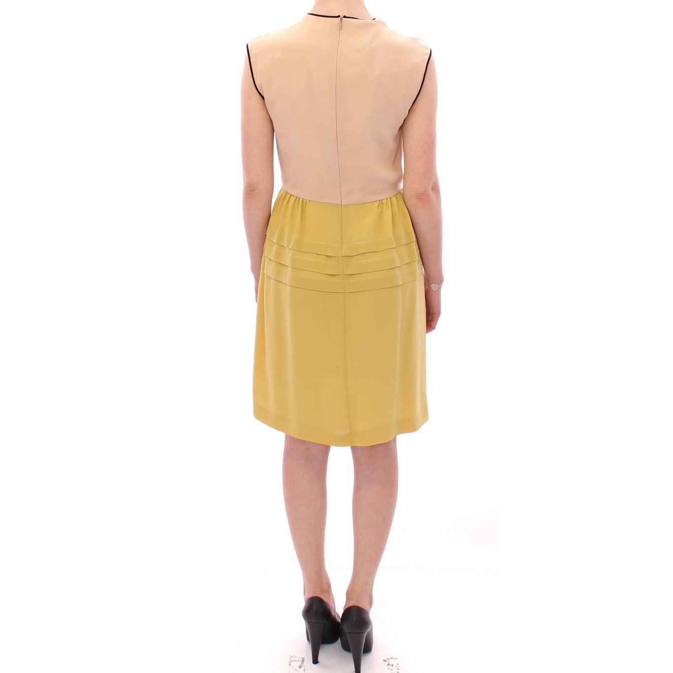 Multicolor Silk Sleeveless Above Knees Dress - coffeewithmee2