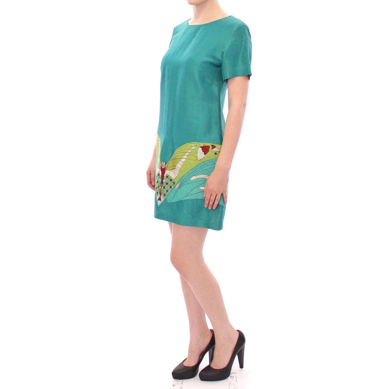Green Above Knee Mini Dress - coffeewithmee2