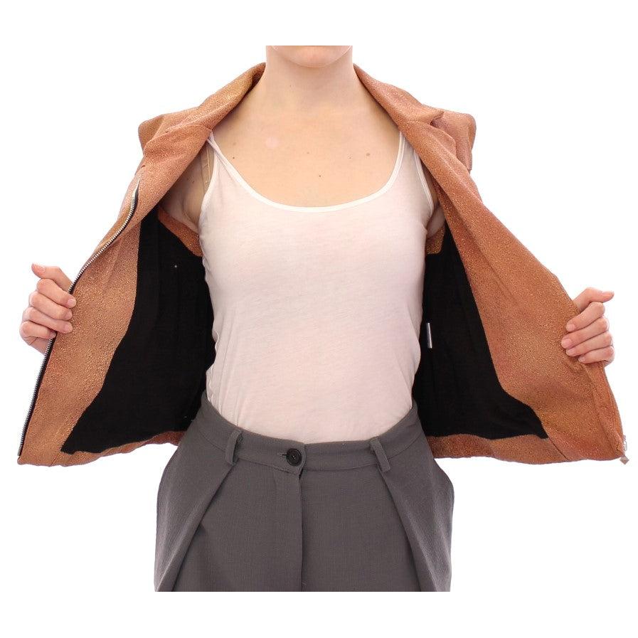 Brown Leather Jacket Vest - coffeewithmee2