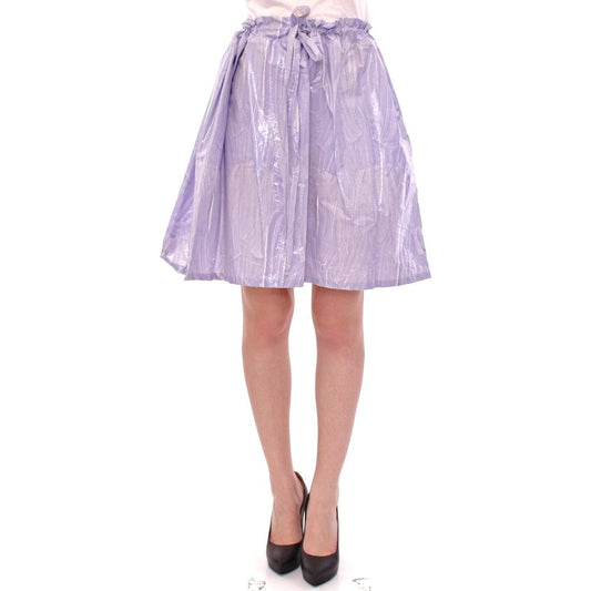 Purple Adjustable Waist Strap A-Line One Size Skirt - coffeewithmee2