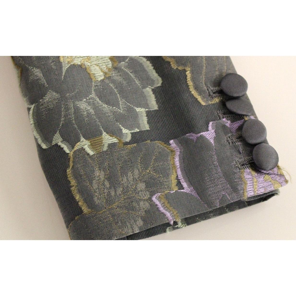 Multicolor Silk Floral Cotton Blazer - coffeewithmee2