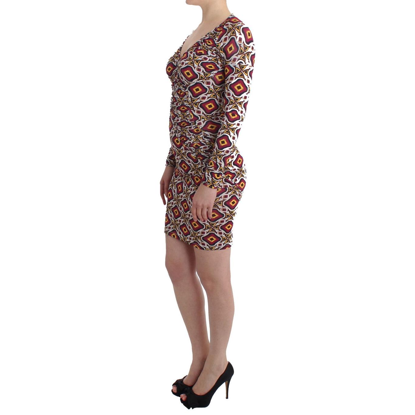 Multicolor Longsleeved Viscose Shift Dress - coffeewithmee2