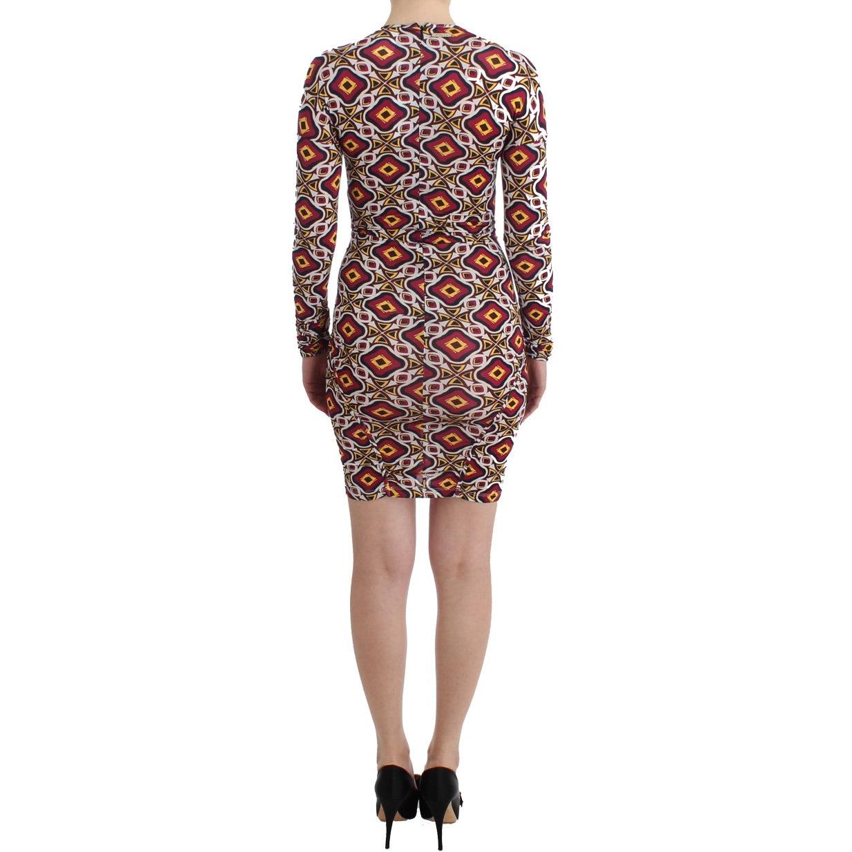 Multicolor Longsleeved Viscose Shift Dress - coffeewithmee2