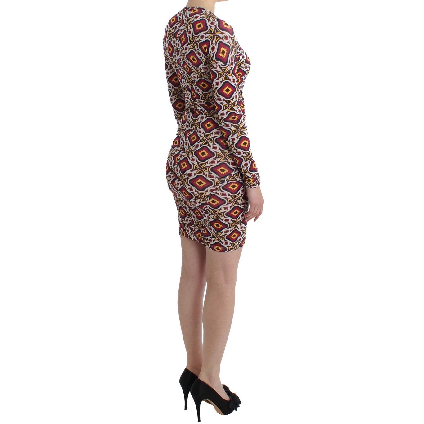 Multicolor Longsleeved Viscose Shift Dress - coffeewithmee2