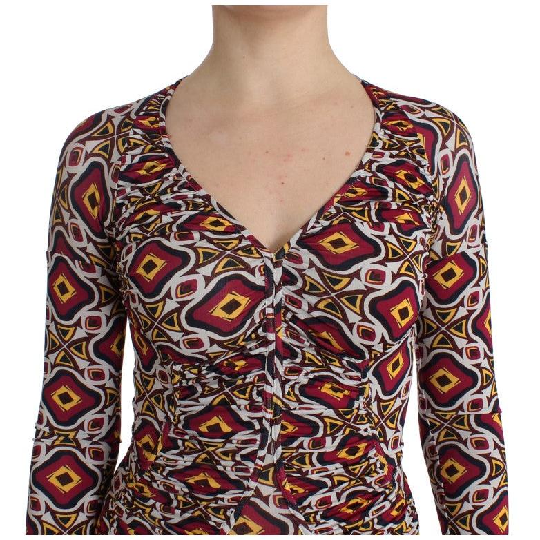 Multicolor Longsleeved Viscose Shift Dress - coffeewithmee2