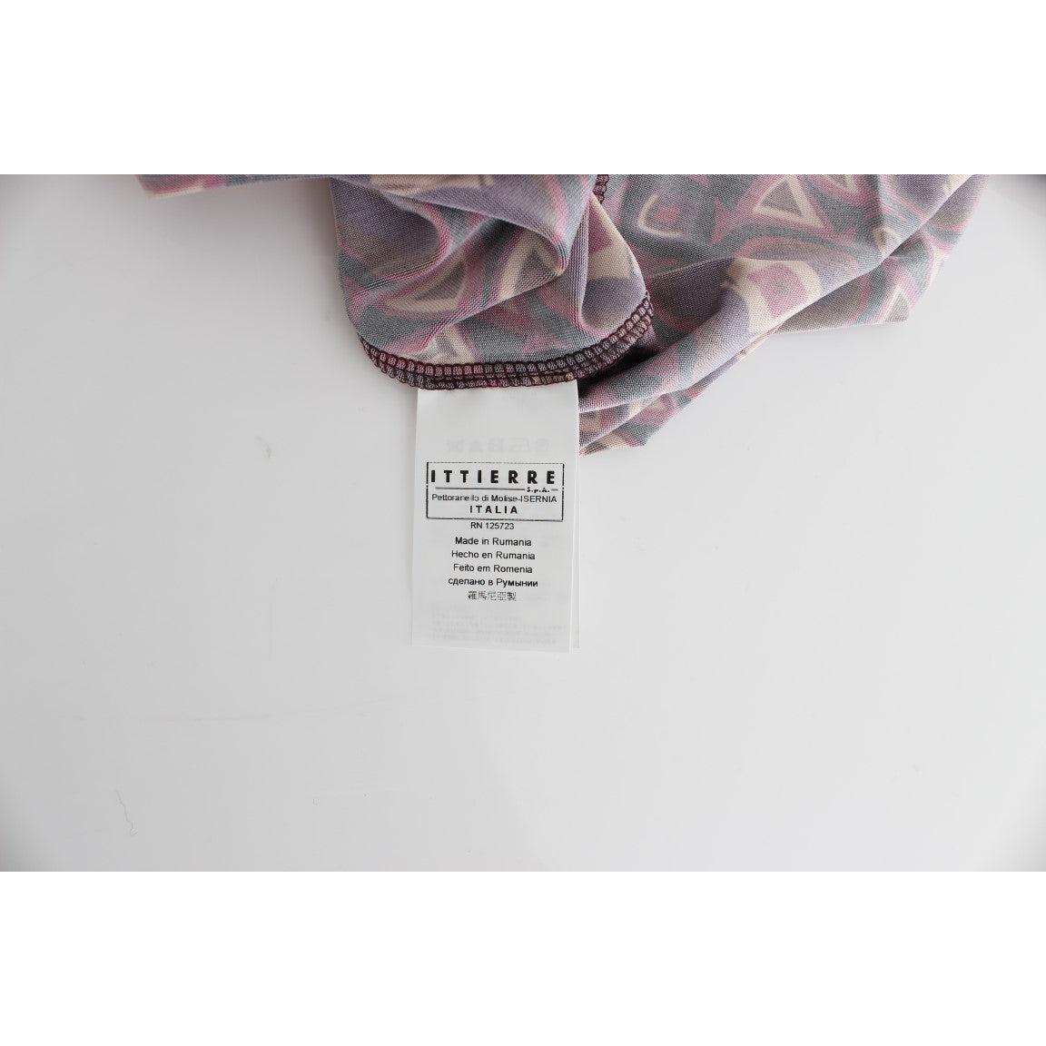 Multicolor Longsleeved Turtleneck Viscose Dress - coffeewithmee2