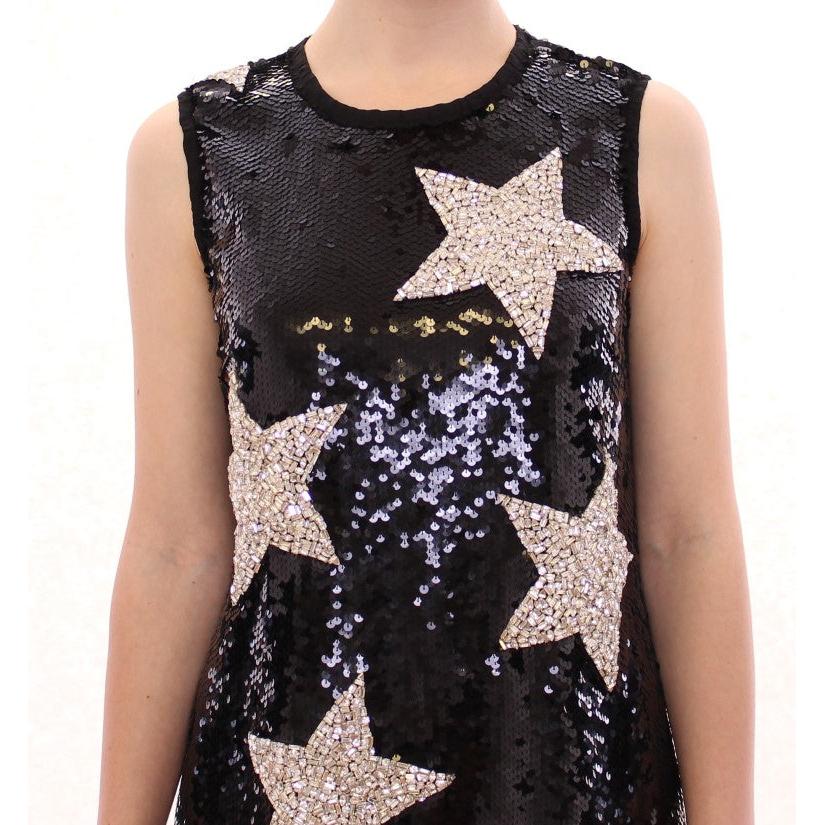 Masterpiece black crystal swarovski stars sheath dress - coffeewithmee2