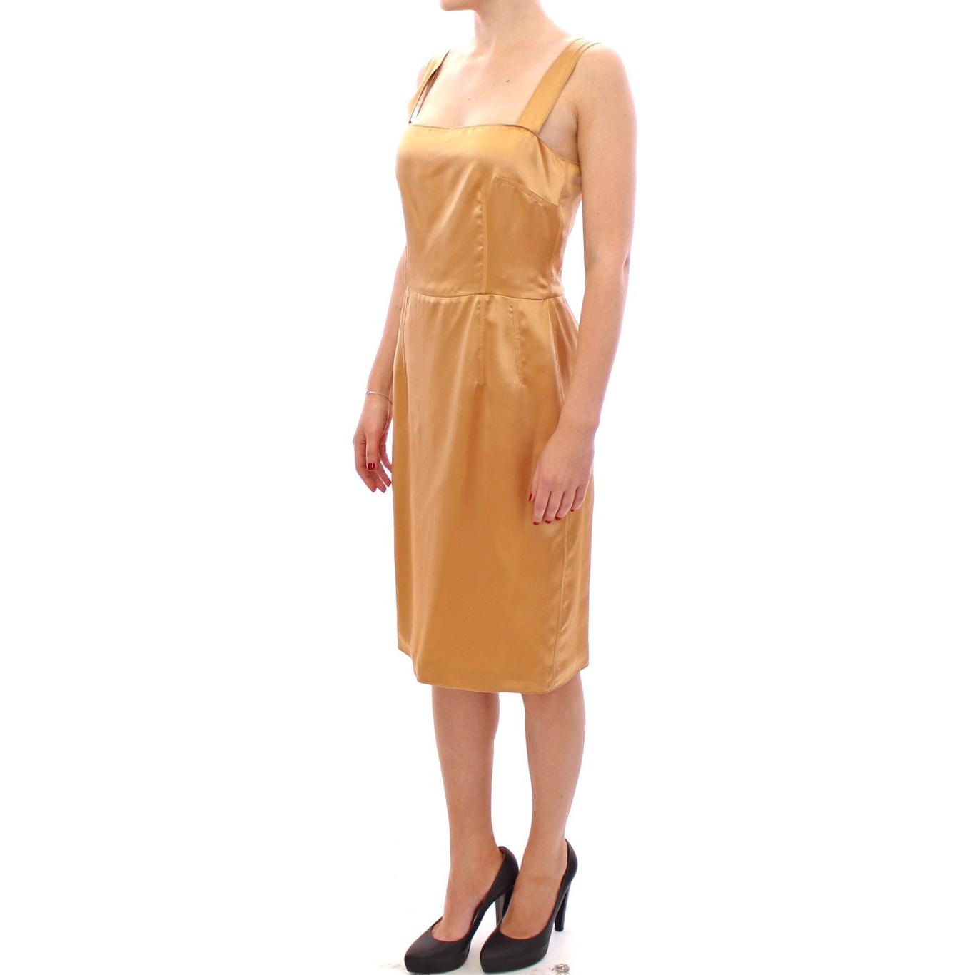 Bronze silk sheath dress - coffeewithmee2