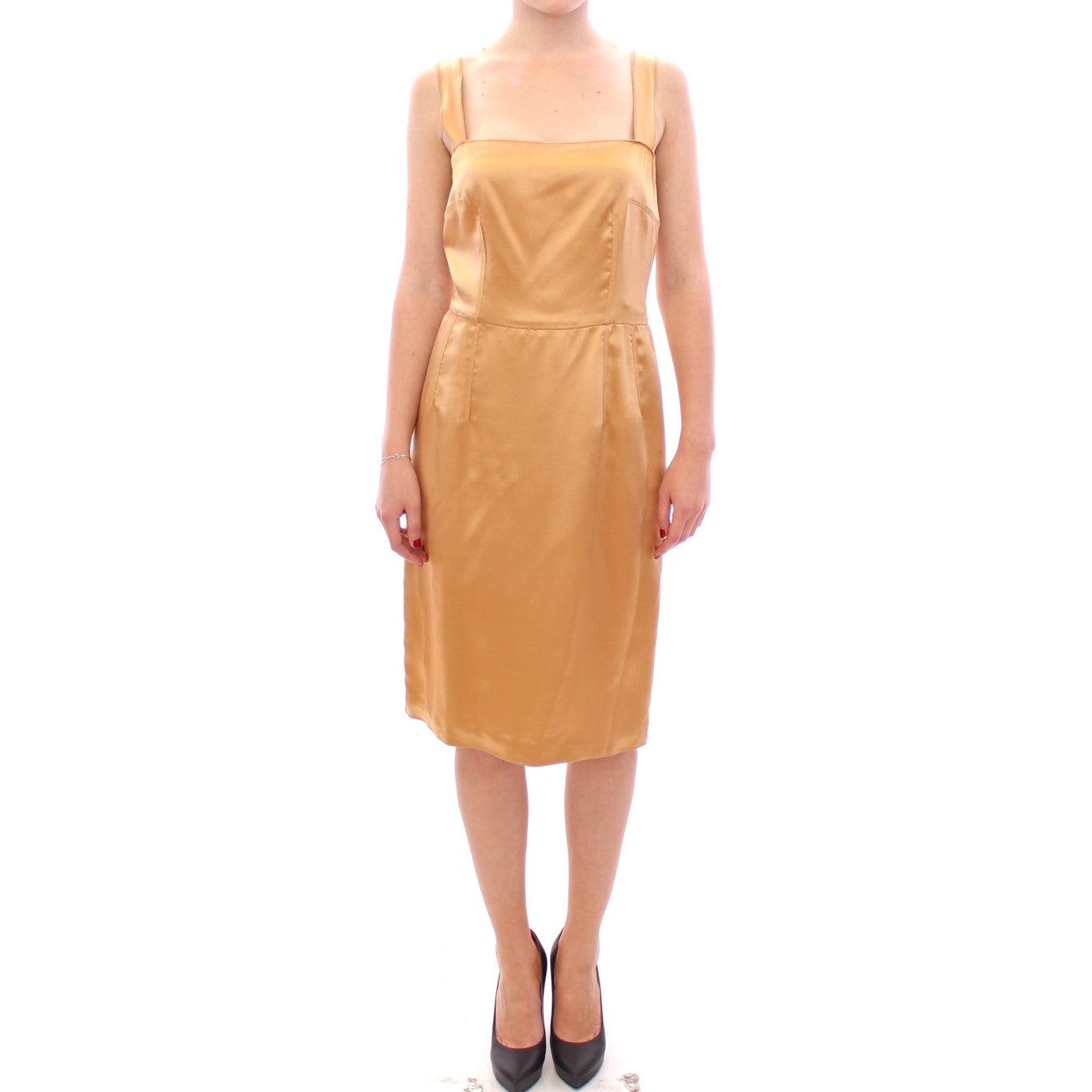 Bronze silk sheath dress - coffeewithmee2