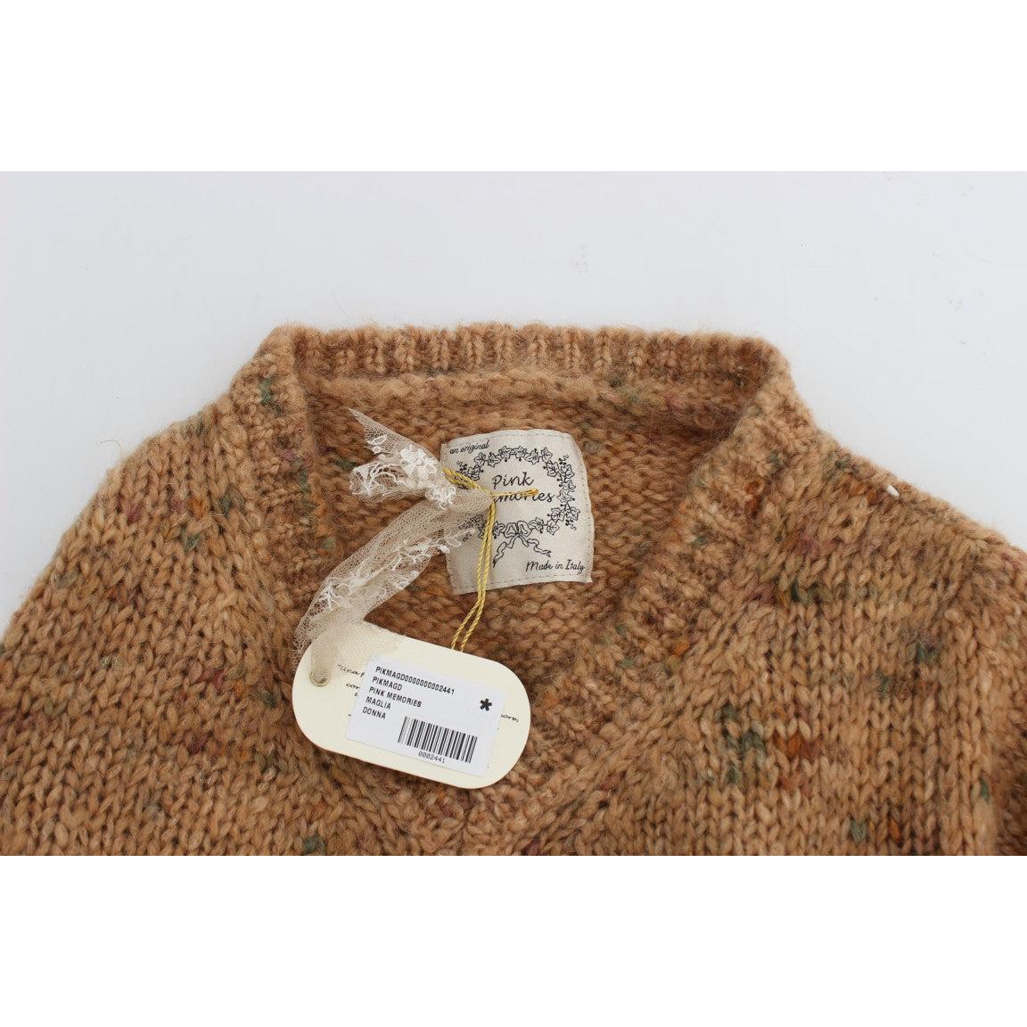 Brown Wool Blend Knitted Oversize Sweater - coffeewithmee2