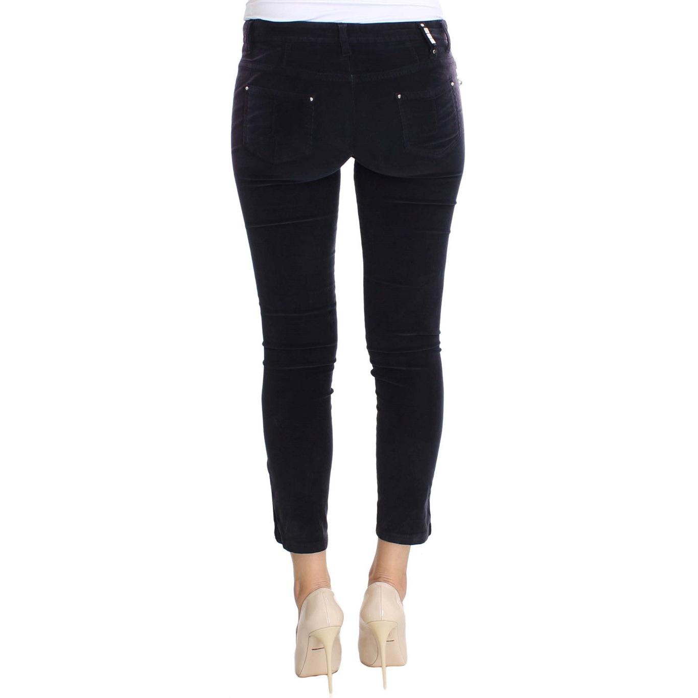 Purple Cropped Corduroys Jeans - coffeewithmee2