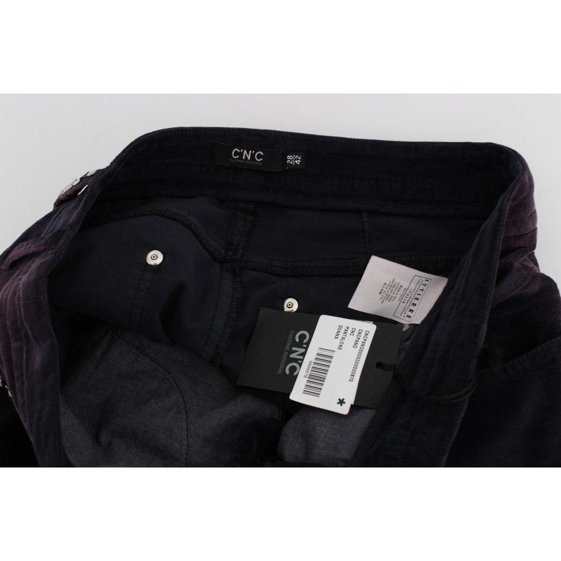 Purple Cropped Corduroys Jeans - coffeewithmee2