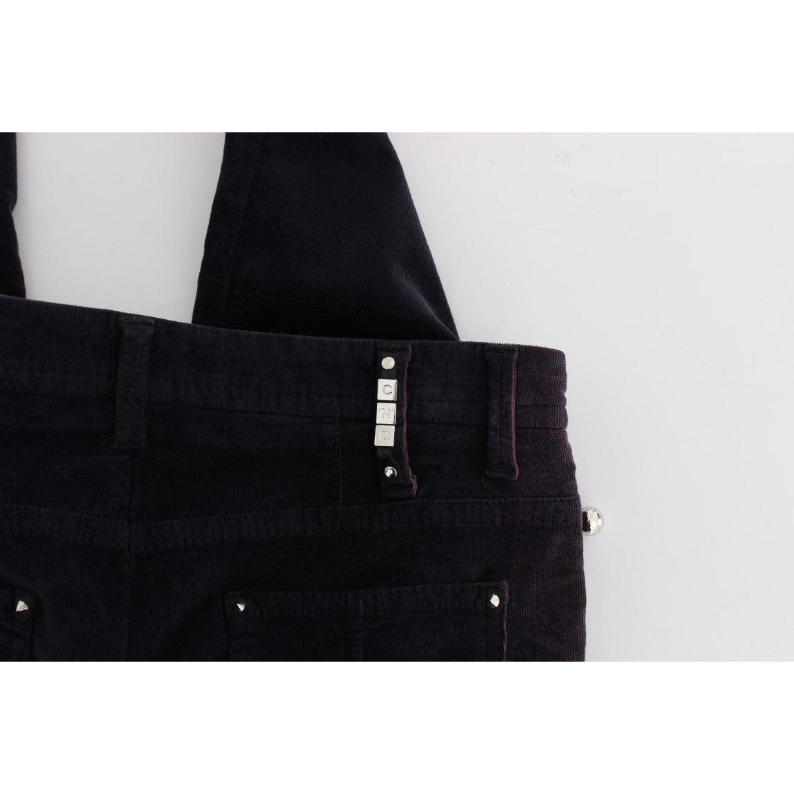 Purple Cropped Corduroys Jeans - coffeewithmee2