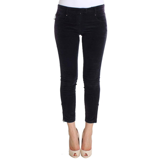 Purple Cropped Corduroys Jeans - coffeewithmee2