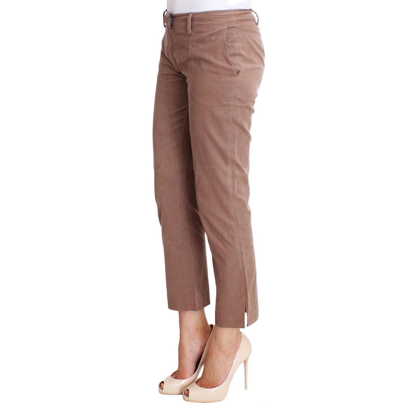 Brown Cropped Corduroys Pants - coffeewithmee2