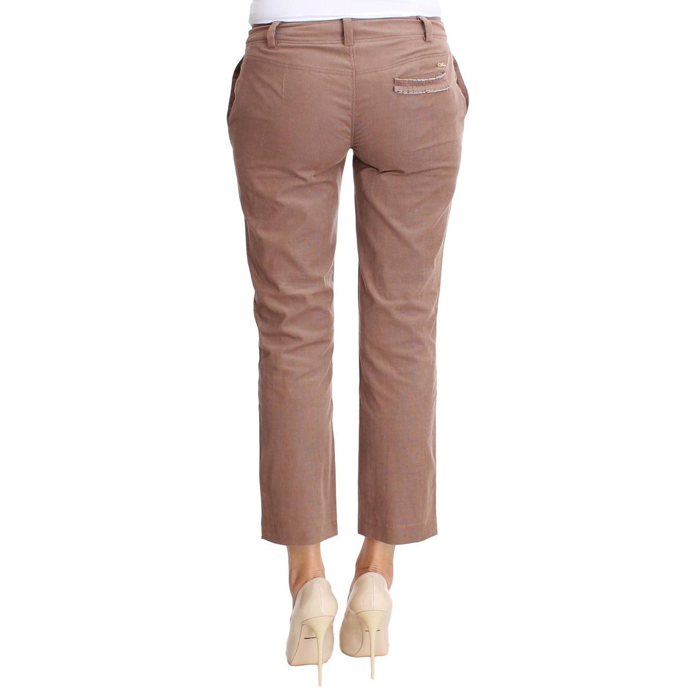Brown Cropped Corduroys Pants - coffeewithmee2