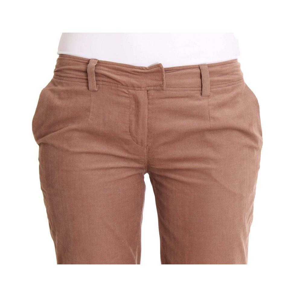 Brown Cropped Corduroys Pants - coffeewithmee2