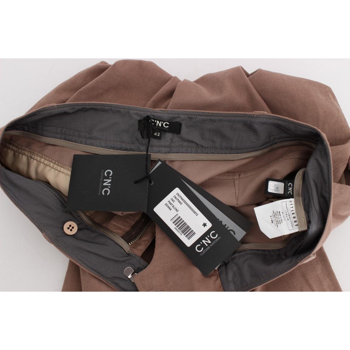 Brown Cropped Corduroys Pants - coffeewithmee2