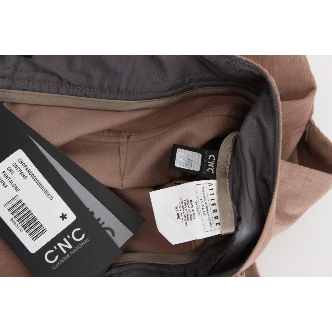 Brown Cropped Corduroys Pants - coffeewithmee2