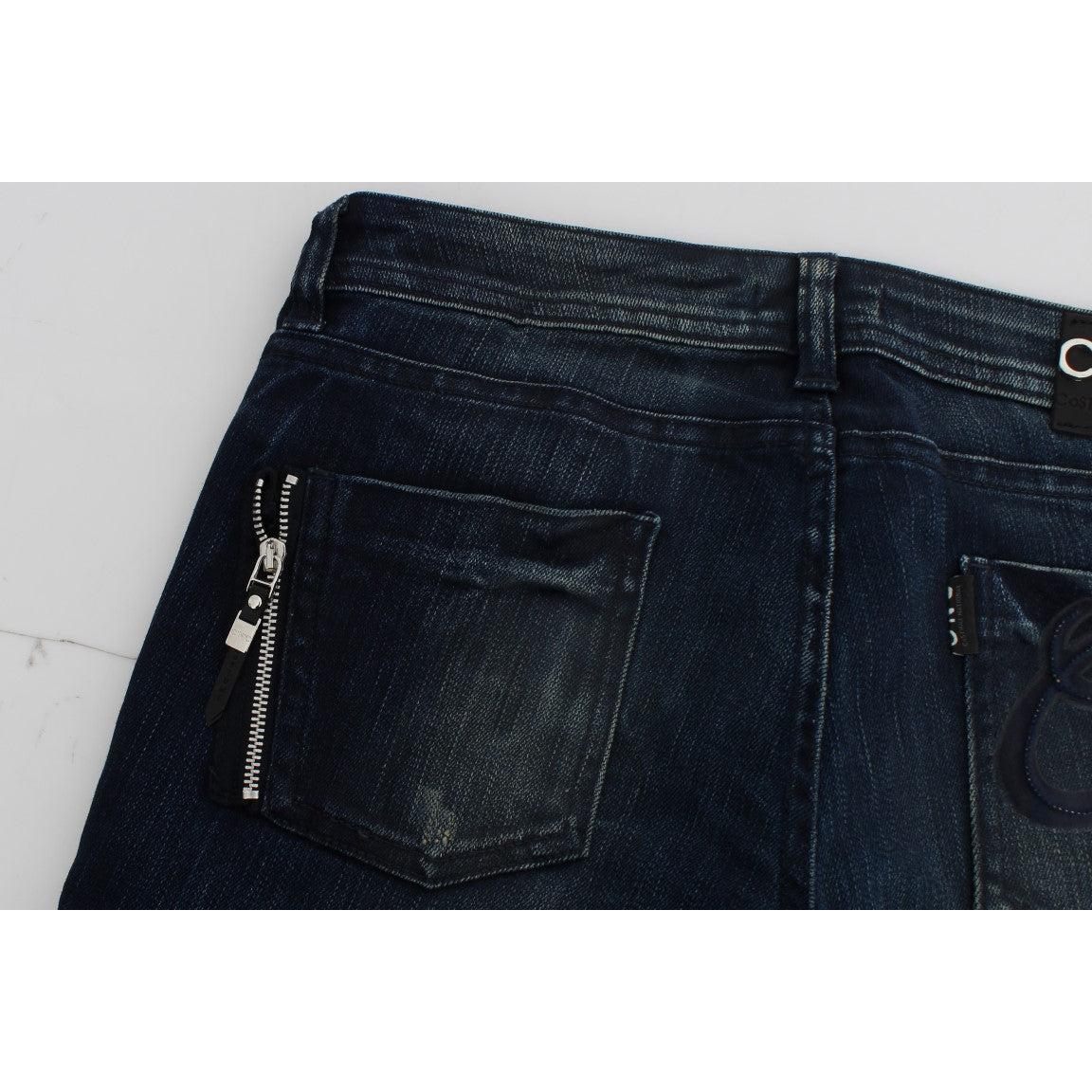 Blue Wash Cotton Slim Fit Skinny Jeans - coffeewithmee2