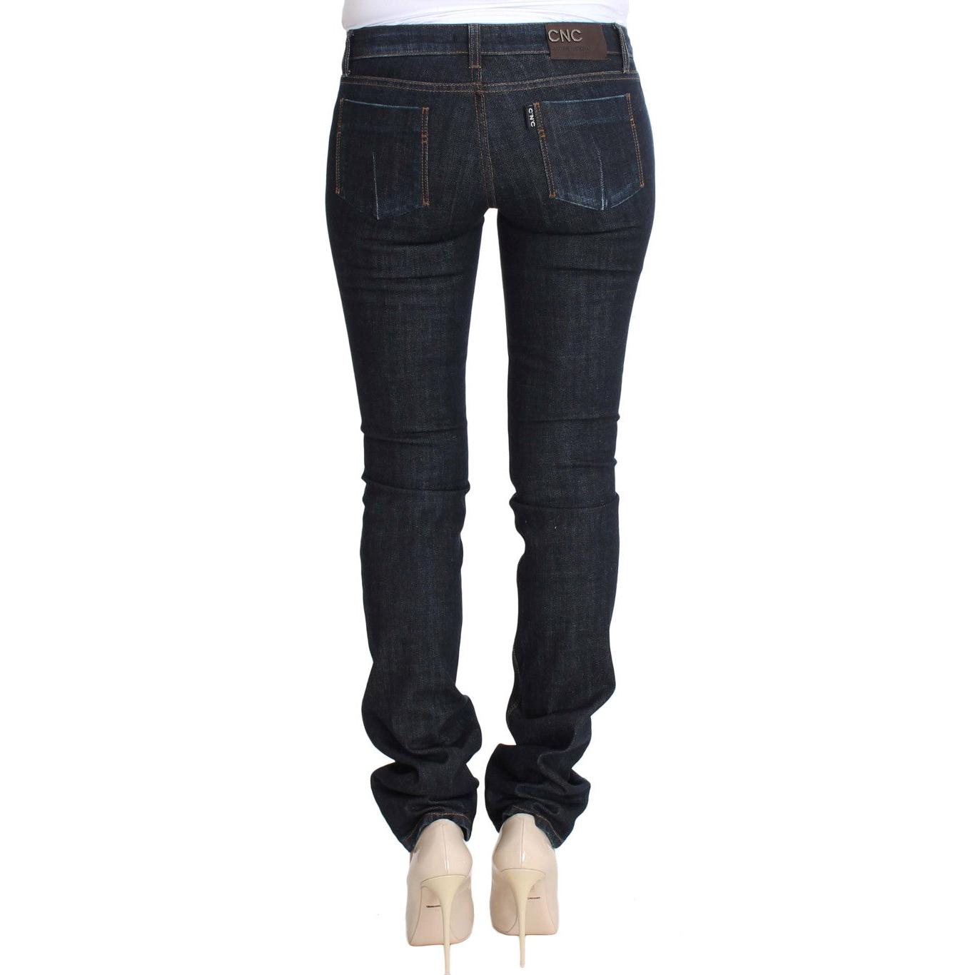 Blue Cotton Stretch Slim Fit Jeans - coffeewithmee2