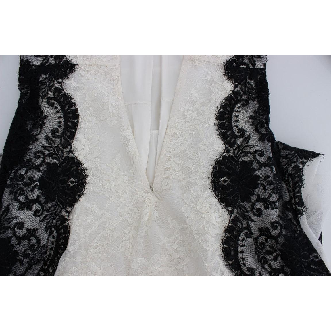 White Floral Lace Full Length Gown Dress - coffeewithmee2