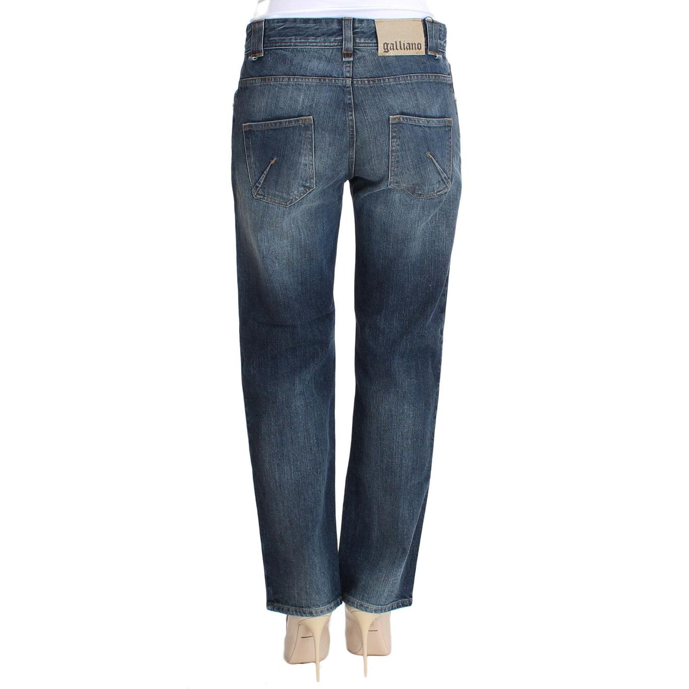 Blue Wash Relaxed Fit Cotton Stretch Denim Jeans - coffeewithmee2