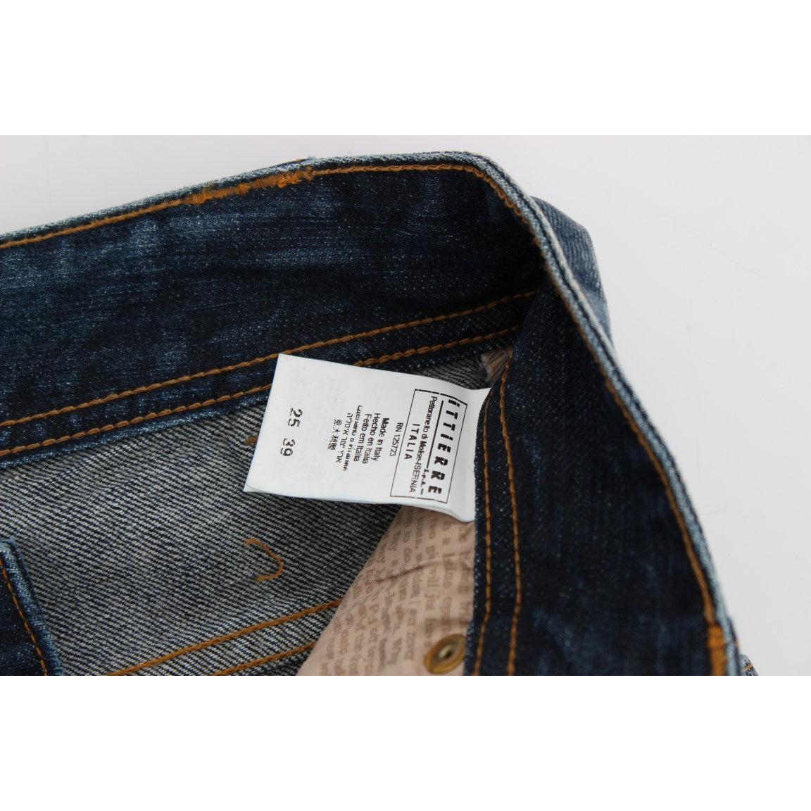 Blue Wash Relaxed Fit Cotton Stretch Denim Jeans - coffeewithmee2