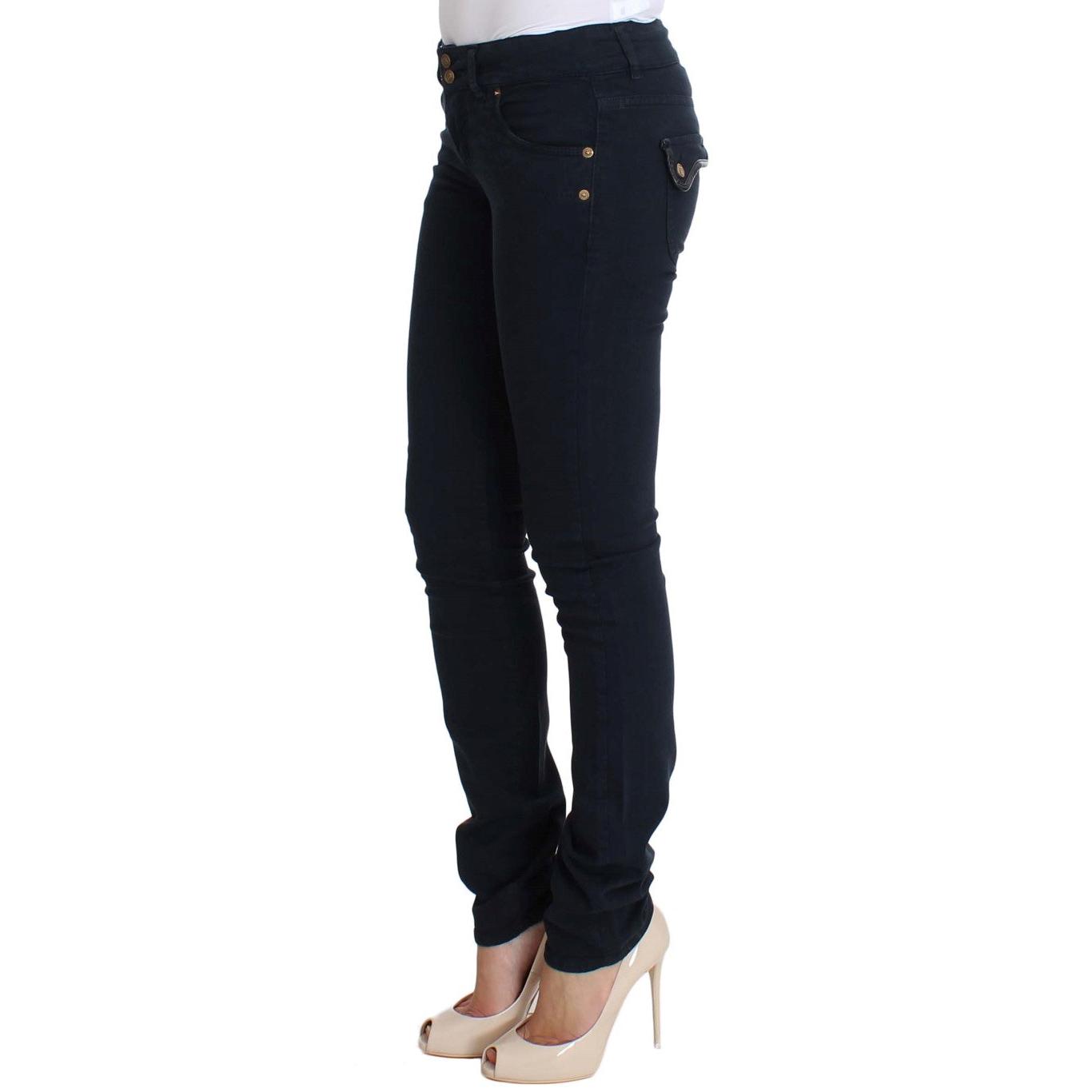 Blue Slim Fit Cotton Stretch Denim Jeans - coffeewithmee2