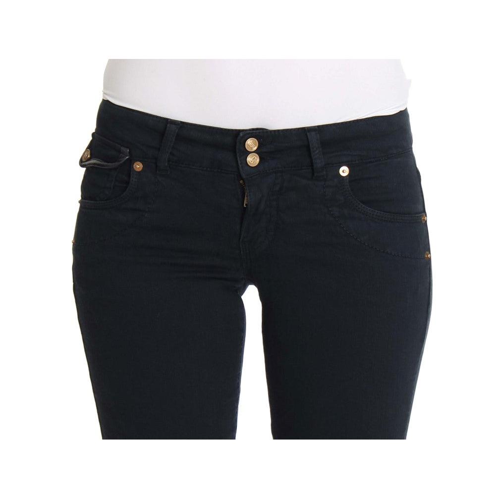 Blue Slim Fit Cotton Stretch Denim Jeans - coffeewithmee2