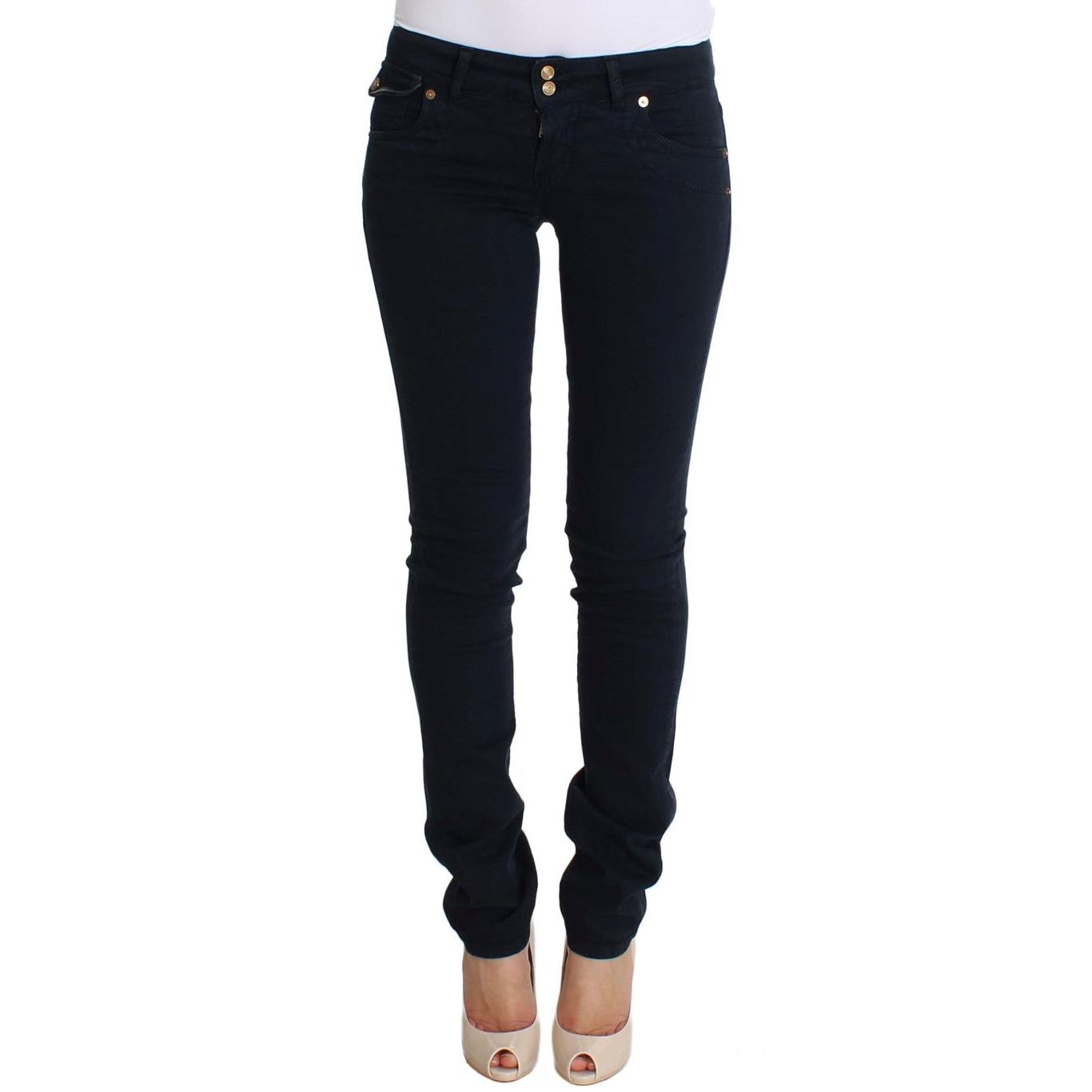 Blue Slim Fit Cotton Stretch Denim Jeans - coffeewithmee2