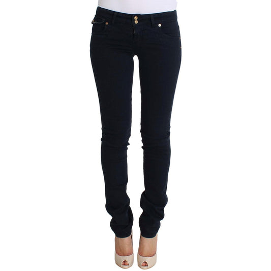 Blue Slim Fit Cotton Stretch Denim Jeans - coffeewithmee2