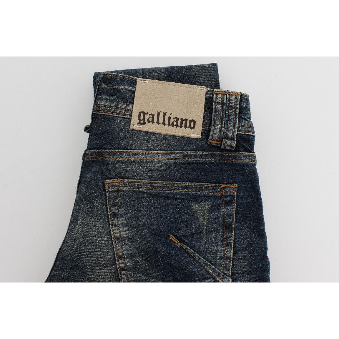 Blue Wash Skinny Low Cotton Stretch Denim Jeans - coffeewithmee2