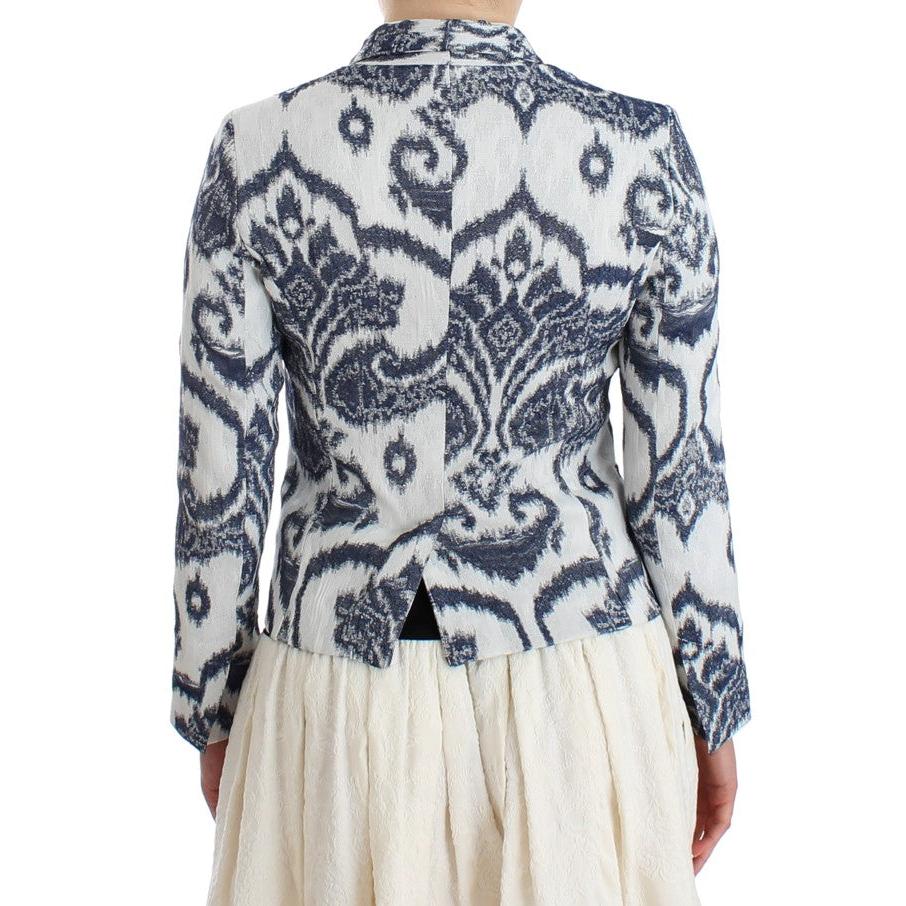 Blue White Blazer Suit Jacket - coffeewithmee2