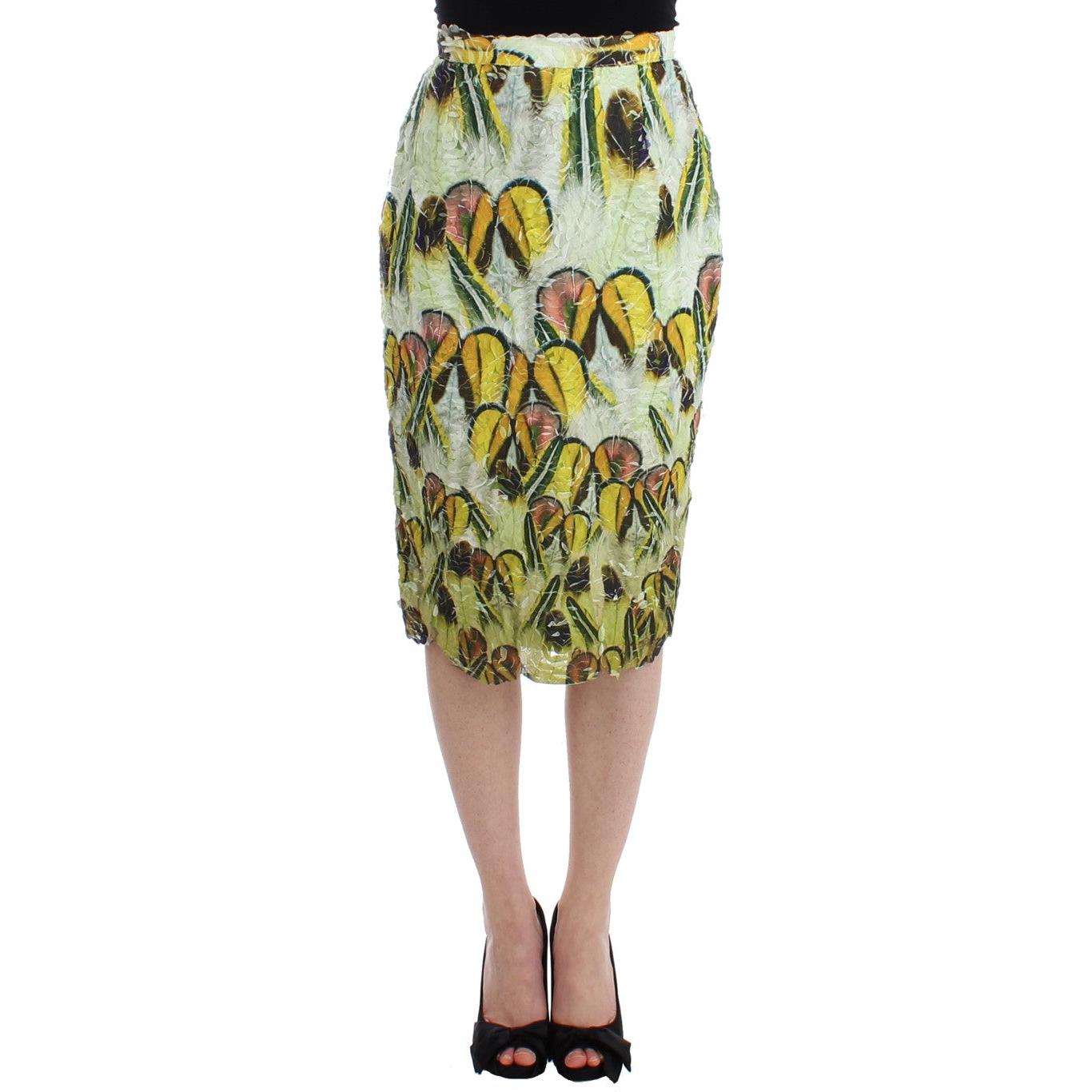 Multicolor Organza Pencil Skirt - coffeewithmee2