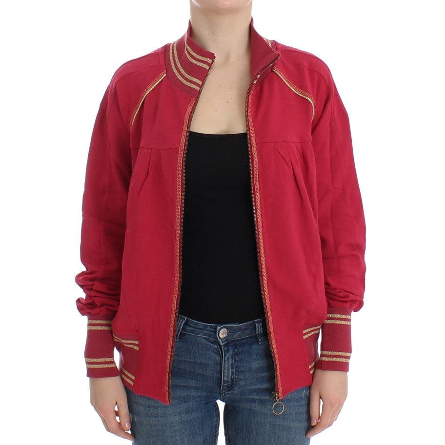 Pink Mock Zip Cardigan Sweatshirt Sweater - coffeewithmee2