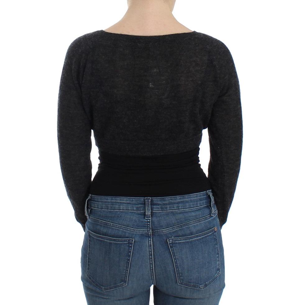 Gray Knit Wool Cardigan Sweater - coffeewithmee2